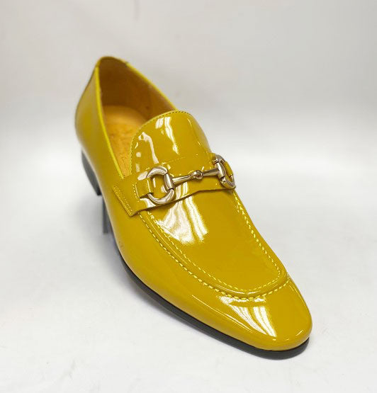 Maurice Shiny Calfskin Loafer - Mustard