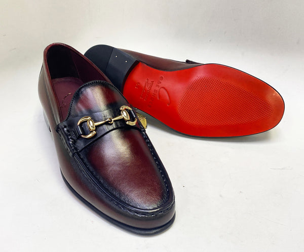 C Collection Leather Loafer - Burgundy