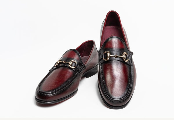 C Collection Leather Loafer - Burgundy
