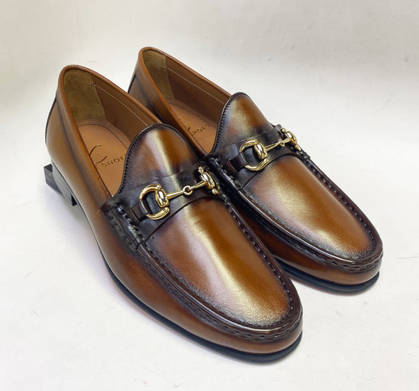 C Collection Leather Loafer - Cognac