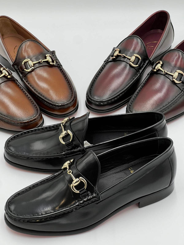 C Collection Leather Loafer - Burgundy