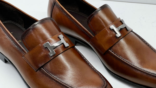 C Collection Nappa Leather H Loafer - Brown