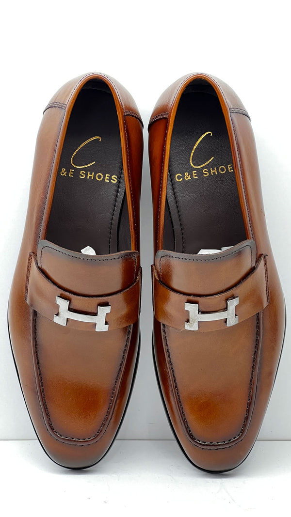 C Collection Nappa Leather H Loafer - Brown