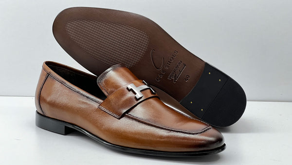 C Collection Nappa Leather H Loafer - Brown