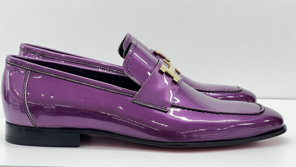 C Collection Patent Leather H Loafer - Purple