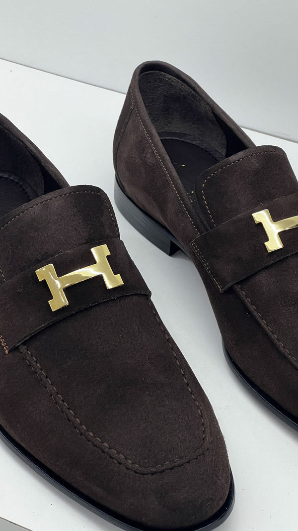 C Collection Suede H Loafer - Brown