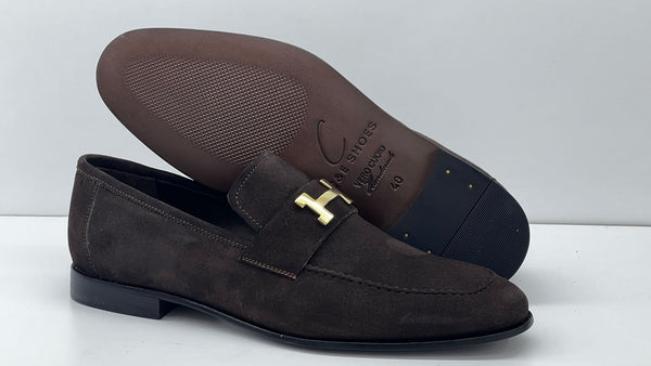 C Collection Suede H Loafer - Brown