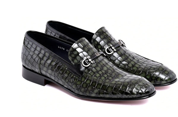 Corrente Calfskin Bit Loafer - Green