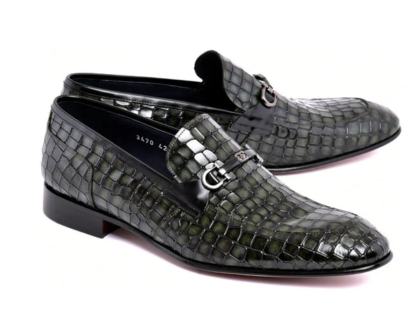 Corrente Calfskin Bit Loafer - Green