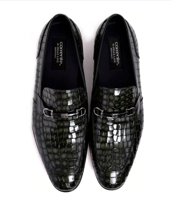 Corrente Calfskin Bit Loafer - Green