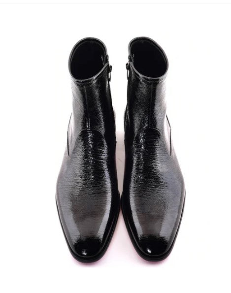 Corrente Vita Calfskin Slip-On Boot - Black
