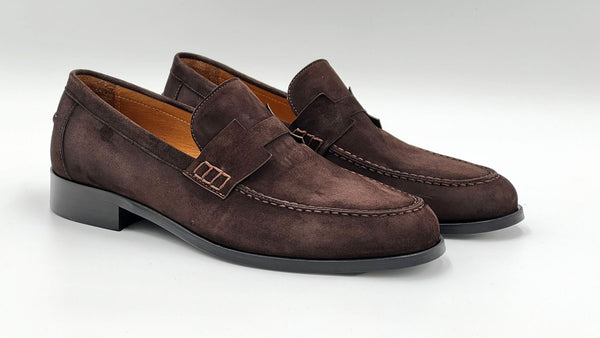 C Collection Suede Belt - Brown