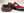 C Collection Leather Nubuck Loafer - Red/Brown