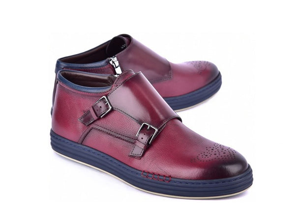Corrente Hightop Casual Shoe - Burgundy
