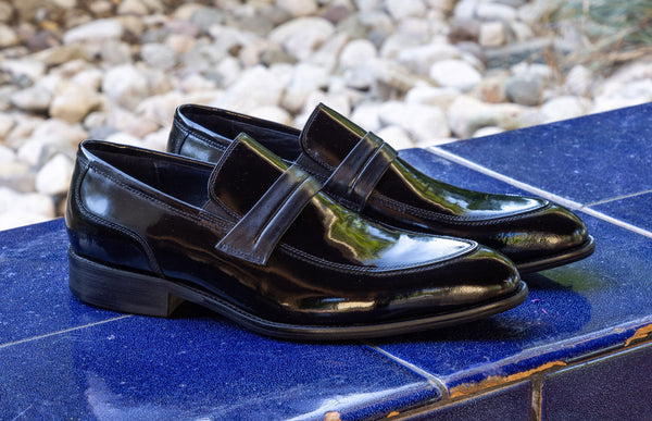 C&E Shoes Patent Loafer - Black