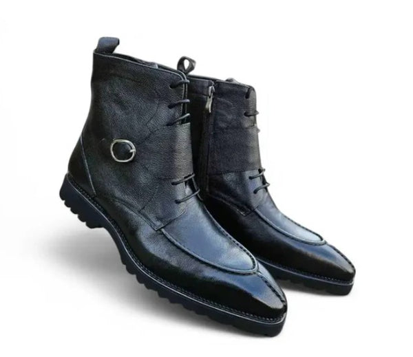 C&E Carrucci Calfskin Boot - Black