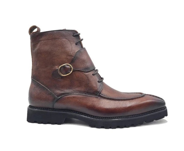 C&E Carrucci Calfskin Boot - Chestnut