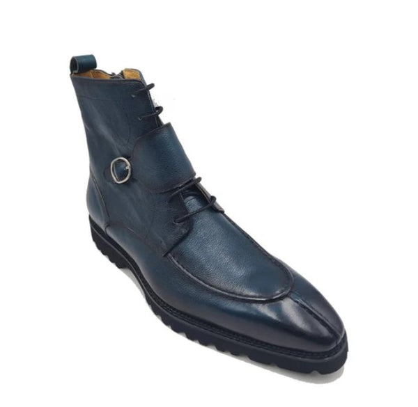 C&E Carrucci Calfskin Boot - Blue