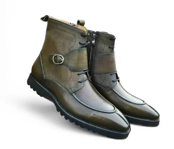 C&E Carrucci Calfskin Boot - Olive