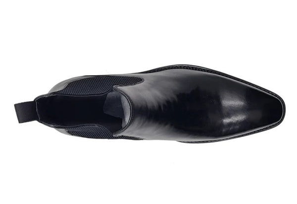 Carrucci Burnished Calfskin Chelsea Boot - Black