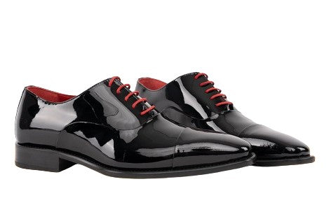 Toscana Patent Leather Lace-up Shoe - Black