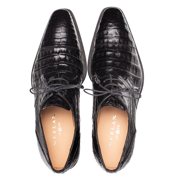 Mezlan "Giovane" Crocodile Derby Black