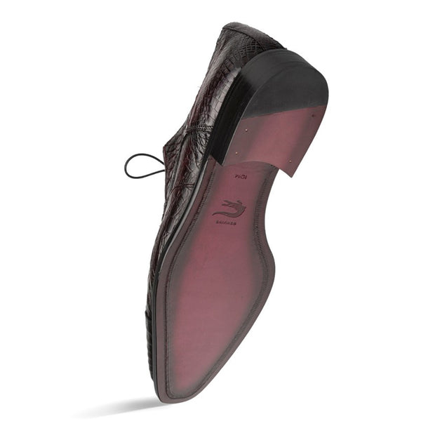 Mezlan "Giovane" Crocodile Derby Burgundy