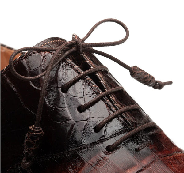 Mezlan Crocodile Oxford - Sport/Brown