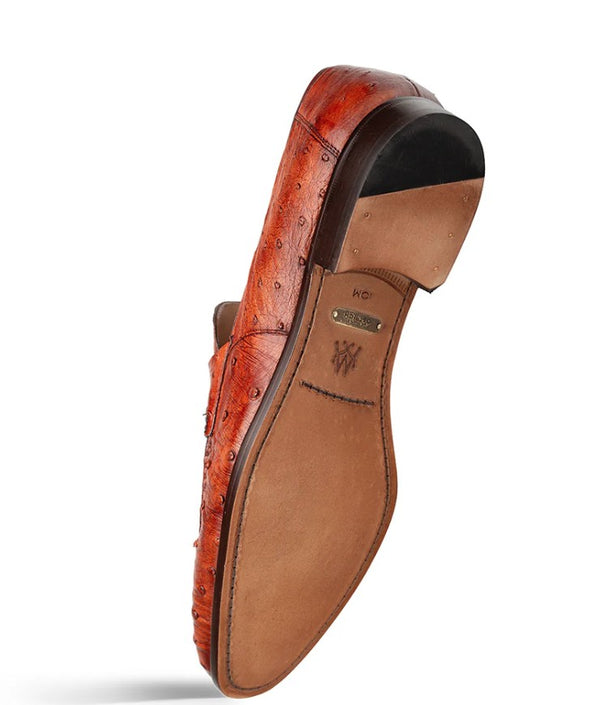 Mezlan "Nogales" Ostrich Loafer Brandy