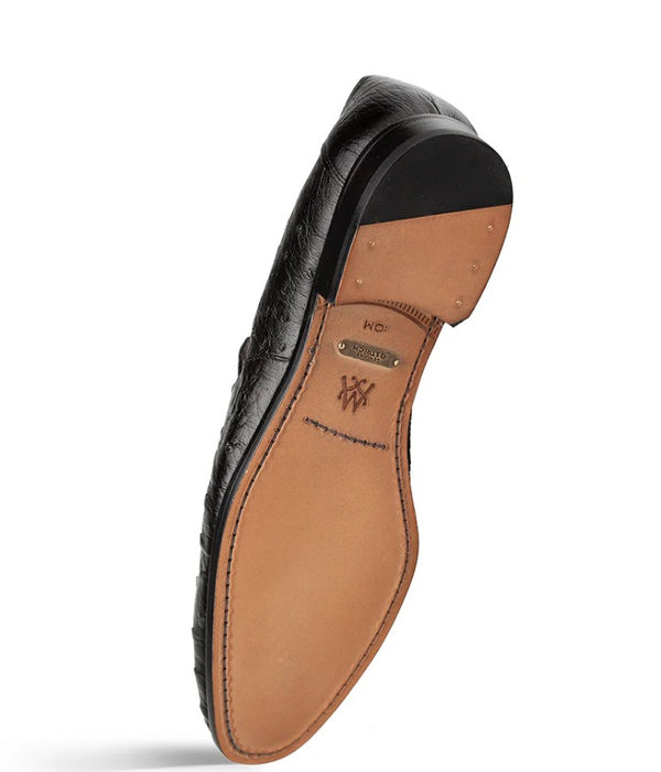 Mezlan "Nogales" Ostrich Loafer Black