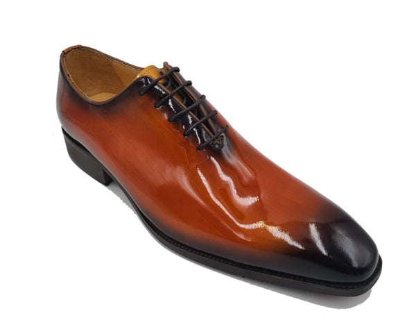 Carrucci Patent Leather Oxford - Cognac