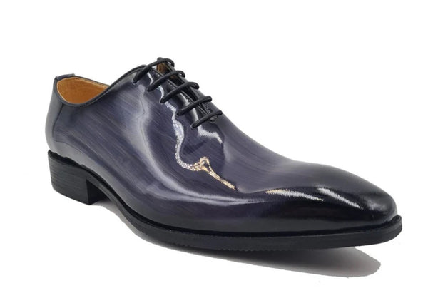 Carrucci Patent Leather Oxford - Grey