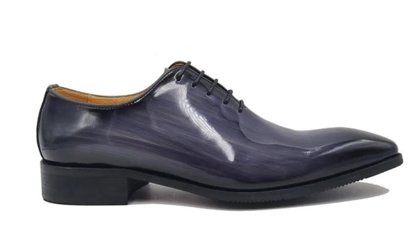 Carrucci Patent Leather Oxford - Grey
