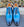 Carrucci Burnished Calfskin Oxford - Ocean Blue