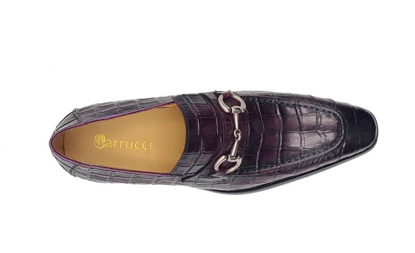 Maurice Crocodile Calfskin Loafer - Purple
