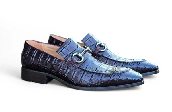 Maurice Crocodile Calfskin Loafer - Purple