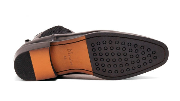Maurice Leather Slip On Boot - Black