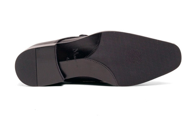 Carrucci Leather Monkstrap - Black