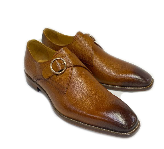 Maurice Deerskin Monkstrap - Cognac