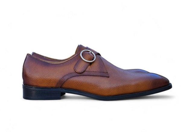 Maurice Deerskin Monkstrap - Cognac