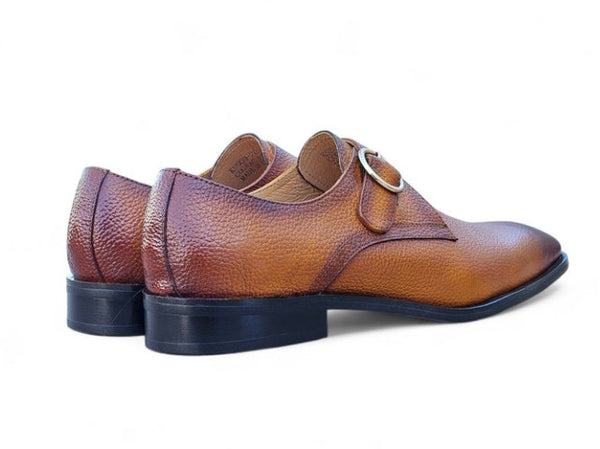 Maurice Deerskin Monkstrap - Cognac