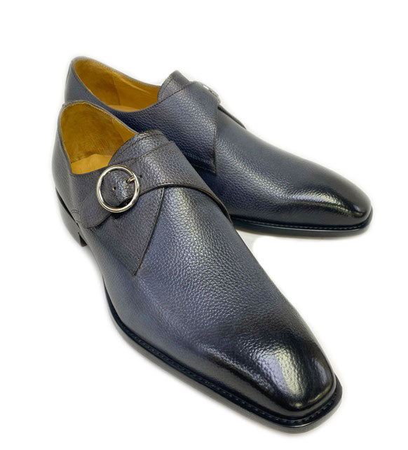 Maurice Deerskin Monkstrap - Grey