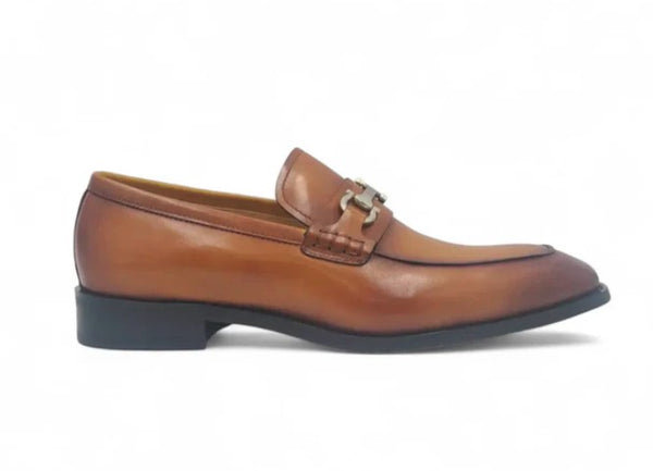 Carrucci Leather Loafer - Cognac