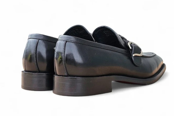 Carrucci Braided Leather Loafer - Black