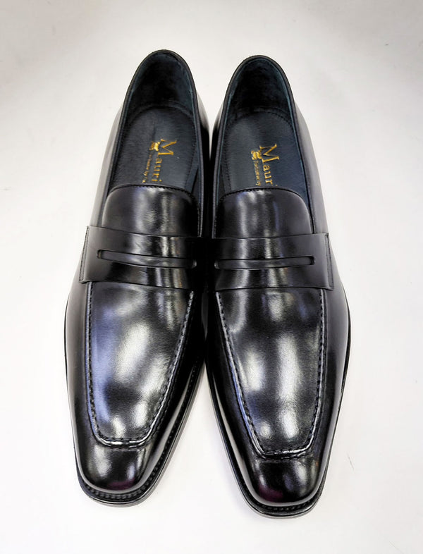 Maurice Leather Penny Loafer - Black