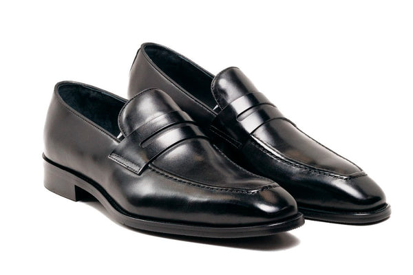 Maurice Leather Penny Loafer - Black