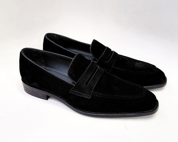 Maurice Suede Penny Loafer - Black