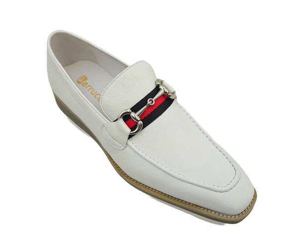 C&E Shoes Calfskin Horsebit Loafer - White