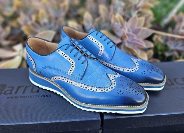 Maurice Calfskin Oxford - Blue