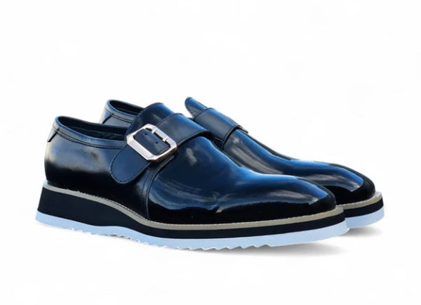 Maurice Patent Leather Monkstrap - Black
